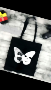 Tas ToteBag Resleting Kanvas Muat Laptop