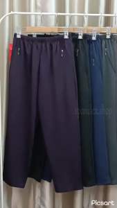 กางเกงขายาวคนแก่ ผ้าปีเก้กางเกงผ้านุ่ม ใส่สบาย#309