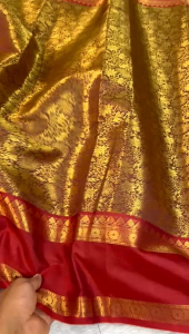 SG Ready Stock - Traditional Saree Collections- Banarasi Katan Silk Saree- Rich pallu Contrast Colour Combinations
