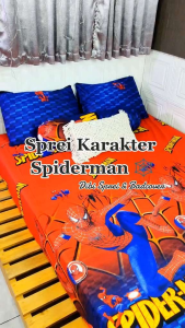 SPREI MOTIF SPIDERMAN /   SPREI HOMEMADE MURAH BERKUALITASBAHAN KATUN HALUS
