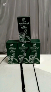 คลอโรฟิลล์ น้ำคลอโรฟิลล์ คลอโรฟิลล์ คอนโรฟิว คลอโรฟิวน้ำ ชนิดเข้มข้น 1 ขวดผสมได้ถึง 60 แก้ว หมดอายุ 12.2027