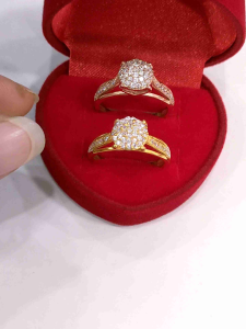 Cincin Dewasa Perak 925 Lapis Mas