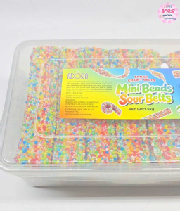 1.5kls MINI BEADS SOUR BELT GUMMY CANDY/loot bag fillers/paninda/giveaways/party favors.