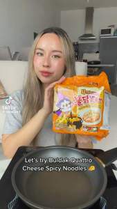 Lốc 5 gói - Mì Samyang Quattro Cheese/ Mì trộn cay phômai cam Samyang/ Mì trộn cay 4 loại phômai /Mì khô gà cay Quattro Samyang