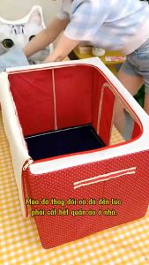 Hộp Đựng Chăn Khung Thép 40x50cm Hộp Vải Khung Thép Đựng Quần áo Chăn Màn Có Thể Gấp Gọn