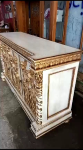 bufet meja tv ukir jati lemari meja tv