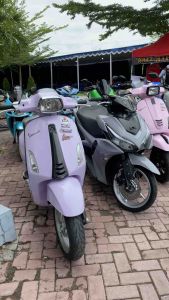 Stiker Motor Skyblue Pastel Glossy Skotlet Birumuda Pastel Glossy