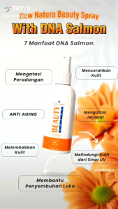 NATURA BEAUTY SPRAY WITH DNA SALMON 1 PAKET ISI 7 BOTOL+ FFREE MEMBER BIMBINGAN ORIGINAL