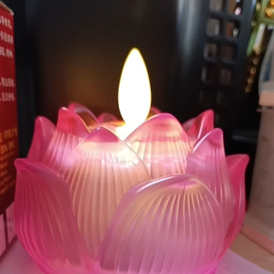 LED電子琉璃蓮花燈