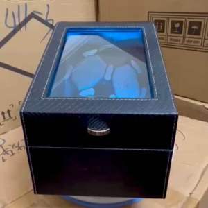 Hộp đựng đồng hồ cơ tự động lên cót xoay automatic chất liệu da PU cao cấp W186