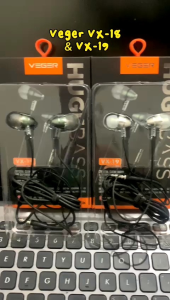 Veger headset VX-18/VX-19 handsfree super bass in-ear earphone original
