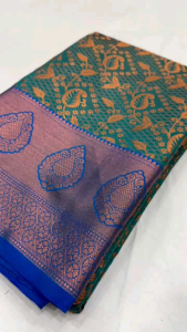 Lichi Silk Sarees With Beautiful Gold And Copper Zari Weaving With Rich Pallu