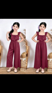 CHARMIE SLEEVELESS BUTTERFLY JUMPSUIT FOR KIDS ALANGAN PETITE SIZE 6-10 YEARS OLD ( SHANNIA ONLINE SHOP )