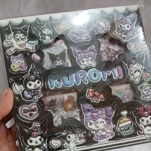 100 Lembar sticker lucu sanrio karakter kuromi