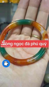 Vòng ngọc bản tròn đá phú quý may mắn tài lộc