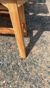 ม้านั่งไม้ยางนา - ขนาด 25*100*45cm - ม้านั่งสนาม ม้านั่งกลางแจ้ง ทนทาน ไม้แผ่นเดียว