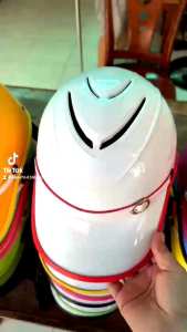 Nón bảo hiểm lưỡi trai nữ có lỗ cột tóc ( VIỀN ĐAI DA CAO CẤP)