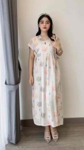 Daster kimono semata kaki kimono panjang rayon motif homedress pakaian tidur busui kekinian