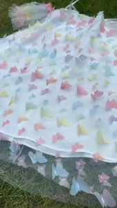 Đầm babydol tay bồng bướm 3D ngũ sắc (kèm ảnh shop chụp)