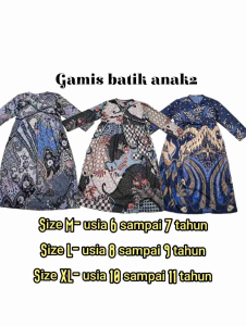 GAMIS ANAK ANAK USIA 6 SAMPAI 11 TAHUN GAMIS ANAK BATIK TERBARU