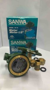 มาตรวัดน้ํา ขนาด 1/2” มิเตอร์น้ํา 4หุน ยี่ห้อ SANWA รุ่นSV15 Water Meter1/2 research