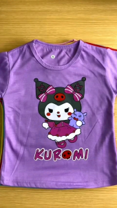 KAOS ANAK PEREMPUAN KUROMI LENGAN PENDEK USIA 1-12 TAHUN // BAJU ANAK CEWEK