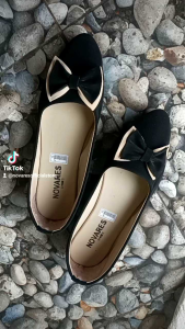 WR FLATSHOES SEPATU WANITA KANTOR FLAT VARIASI DASI NS06