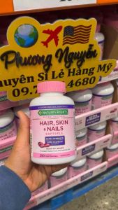 [HÀNG MỸ • ĐỦ BILL] Viên Uống Bổ Sung Biotin Đẹp Da Tóc & Móng • HAIR SKIN & NAILS • NATURES BOUNTY