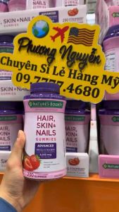 [HÀNG MỸ • ĐỦ BILL] Kẹo Dẻo Bổ Sung Biotin Đẹp Da Tóc & Móng • HAIR SKIN & NAILS GUMMIES • NATURES BOUNTY