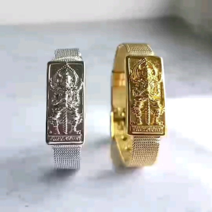 กำไล ท้าวเวสสุวรรณ มี2สีให้เลือก งานสแตนเลส 18k ของแท้ (แบบสายนาฬิกา) ไม่ลอกไม่ดำไม่เขียวไม่แพ้