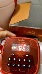 Speaker Al-Qur’an Rhimoa V600 Mini Original – Bluetooth Murottal 30 Juz + Terjemahan Doa dan Dzikir Ruqyah Kajian Islami