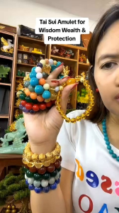 Natural Stone Tai Sui Citrine Stone Attract Business success Money Magnet Money Catcher Bracelet