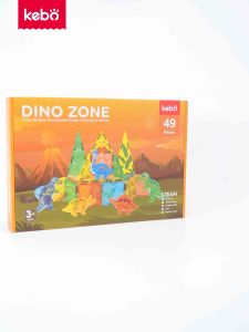 49 pcs Dino Zone Themed Magnet Toys: Kid's Dinosaur Playset