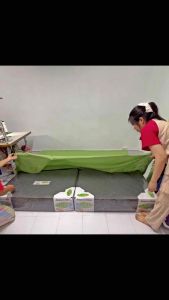 ผ้าปูที่นอน 7 ฟุต ยางรอบผืน และ รัดมุม 4 มุม