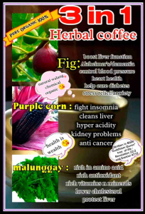 herbal coffee/purple corn/malunggay/fig /a 3 in1 herbal coffee