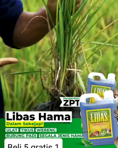 PUPUK LIBAS 1 LITER - BELI 5 GRATIS 1 Pestisida Insektisida Pembasmi Hama Tanaman Racun Tikus Belalang Ulat Burung Tanaman Sehat Subur