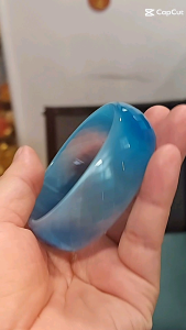 Vòng tay đá Mắt Mèo Cắt giác xanh lam bản hẹ 2.5 sen phiên bản giới hạn cao cấp sang trọng cho nữ.