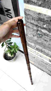 tongkat jalan kayu kelor Jawa motif bambu lurus D97