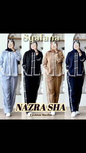 (8x) GAGIL SAFANA AZZUYRA Baju Set Celana Wanita Muslim Syafana 2 Set By Gagil. Nazra Sha
