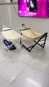 Bộ Võng Xếp Mini Cho Bé Lưới Võng Xuất Khẩu Hàn Quốc Khổ Rộng Khung Sơn Tĩnh Điện Chịu Tải 150Kg