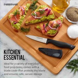 Farberware Edgekeeper 3.5-Inch Paring Knife with Self-Sharpening Blade Cover