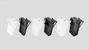 SYแบตสำรอง HOCO A10 B10 E10 Power Bank พาวเวอร์แบงค์ 10000mAh 20000mAh 30000mAh มีสายชาร์จในตัว มี LED