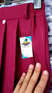 Setelan Seragam Sekolah SD Merah Hati Maroon Pendek Panjang Anak Perempuan Merk Martin Bahan Premium