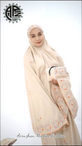 Arruzhan - Mukena Dewasa Bordir Bunga Yasmin Mewah Katun Premium Jumbo