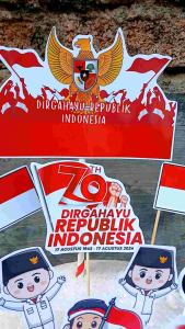 Topper Tumpeng kue Kemerderkaan / Hut Ri / 17 Agustus custom Nama