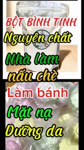 Bột Bình Tinh nguyên chất nhà làm (bột củ dong)hộp 500g dùng làm bánh nước giải nhiệt-BigLove