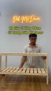 Kệ Giày Gỗ 2 Tầng - Chất Liệu Gỗ Thông Nhập Khẩu - SIZE 80CM RỘNG 32CM