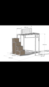 Loft bed customize singapore/How to change bomb shelter to a cozy helper room loft bed customize for maidroom