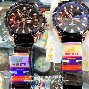JAM Tangan Pria import MIRETE Original Analog Tahan Air Bestaeller Mewah Elegan Sporty Olahraga //Jam Tangan Kasual pria Anti Air Full Metal Stainless Steel Cod Bayar Di Tempat