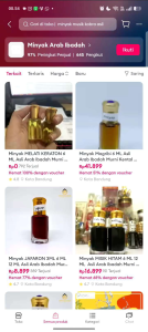 Minyak MAGRIBI 6 ML 12ML  Asli Arab Ibadah Murni